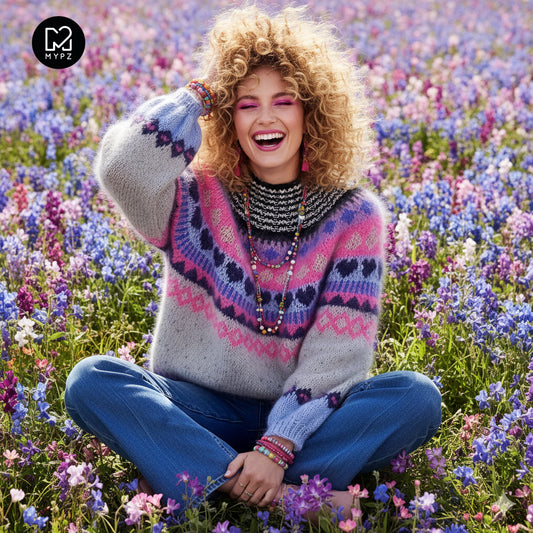 Knit pattern – MYPZ top-down sweater Blue Heart No6 (ENG-NL-DE)