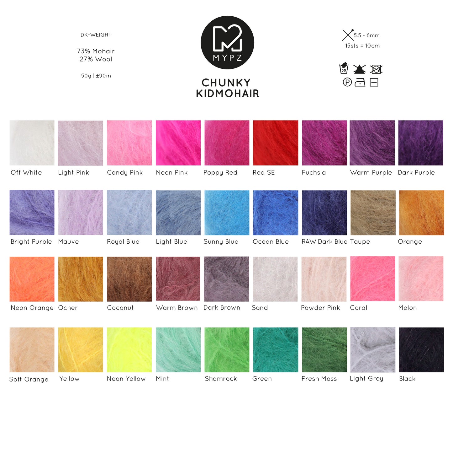 Design your own kit - Knitting Kit MYPZ Basic Chunky Mohair Pullover No15 – Beginner (ENG-NL-DE-FR-ES-DE)