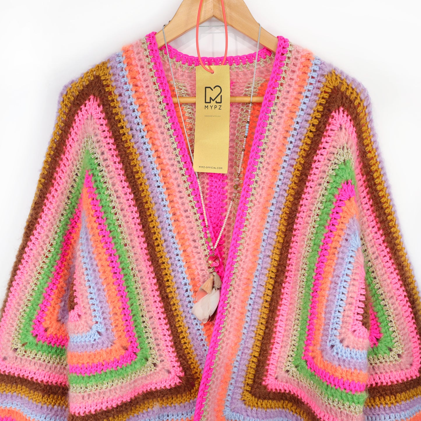 Crochet pattern - MYPZ Hexagon Cardigan Vibrant Soul (ENG-NL-DE)