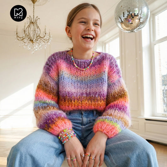 Knit pattern – MYPZ Chunky Mohair KIDS Pullover Fairy Fluff No12 (ENG-NL-DE)