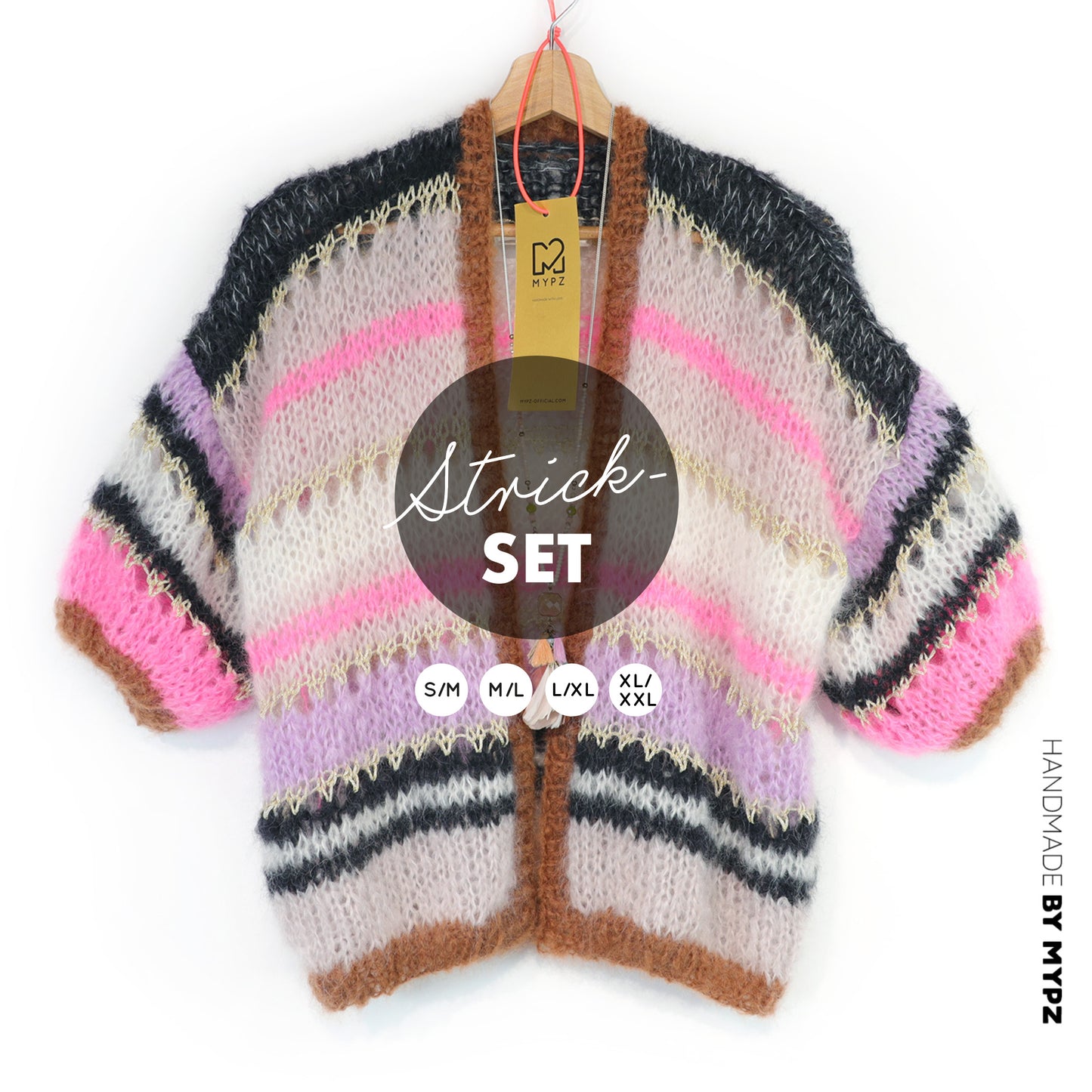 Knitting kit – MYPZ Light Mohair Cardigan Alexia No10 (ENG-NL-DE)