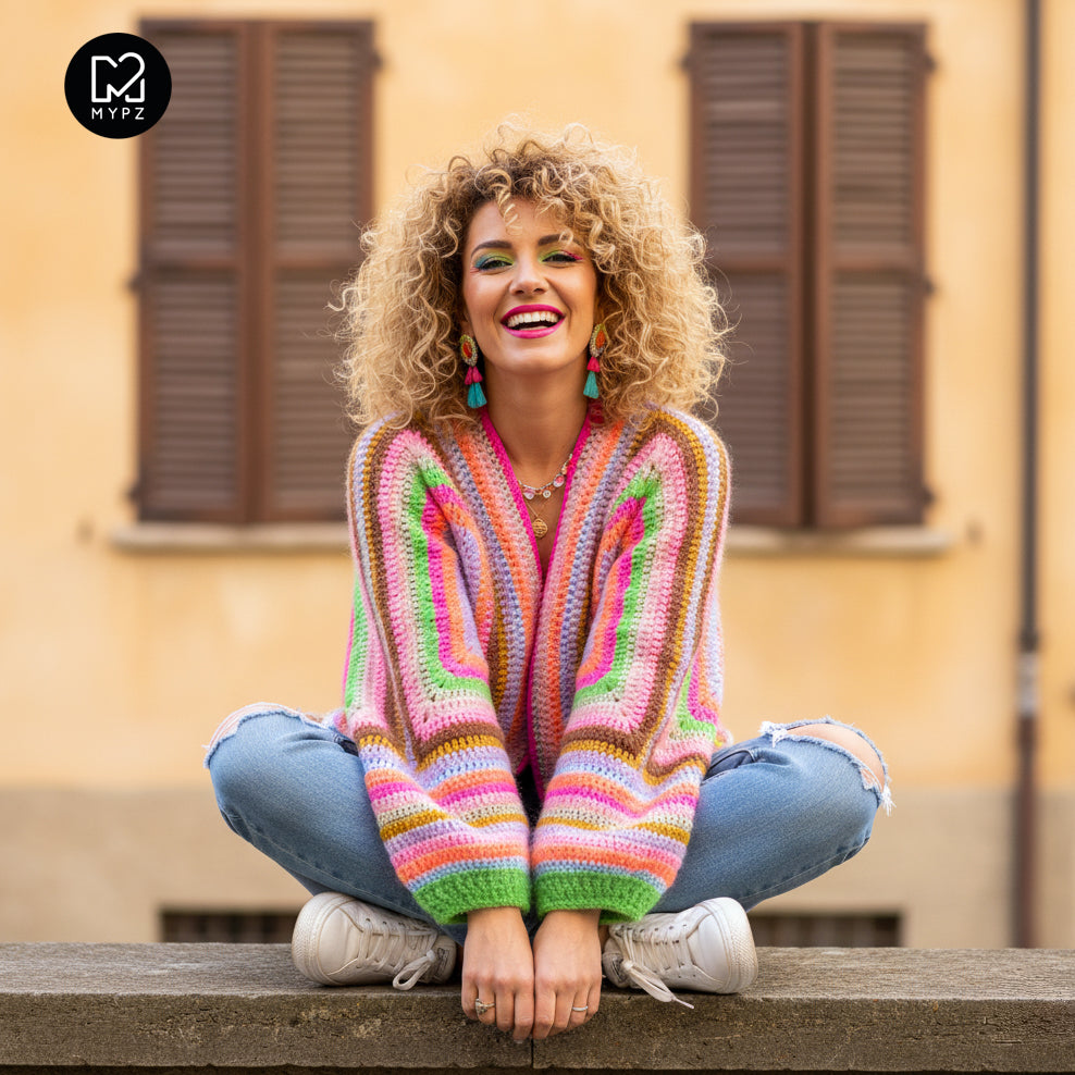 Crochet pattern - MYPZ Hexagon Cardigan Vibrant Soul (ENG-NL-DE)