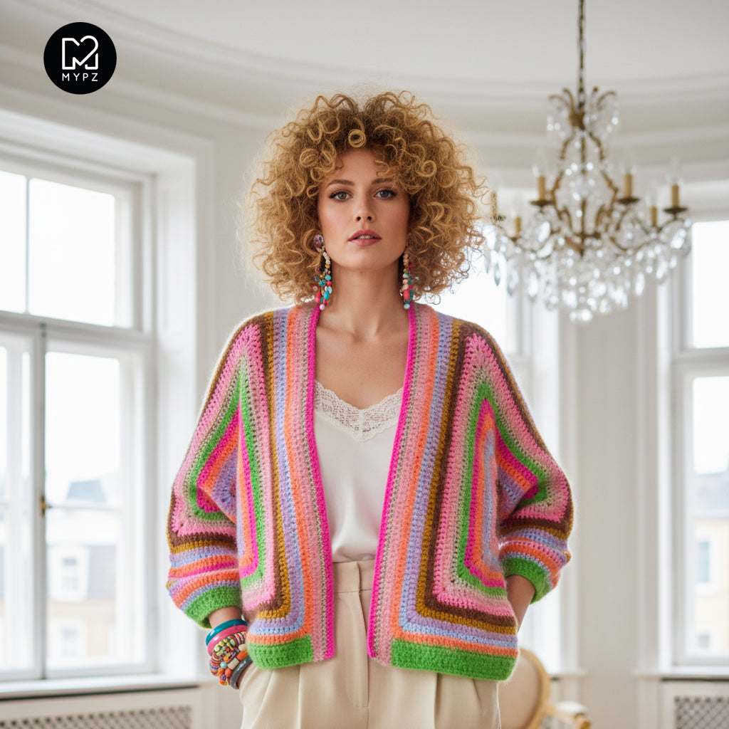 Crochet pattern - MYPZ Hexagon Cardigan Vibrant Soul (ENG-NL-DE)