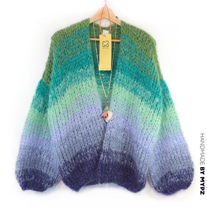 Knit pattern – MYPZ Chunky Mohair Cardigan Mystic Lagoon No15 (ENG-DE-NL-ES-FR-IT-DA-SV-NO)
