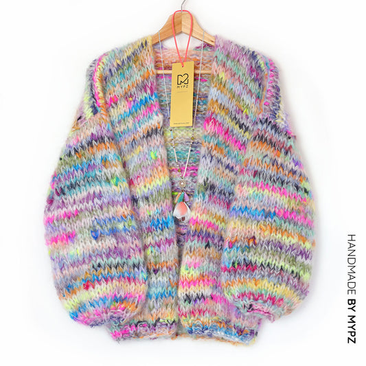 MYPZ Chunky Mohair Scrapyarn Cardigan