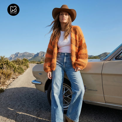 Knitting kit – MYPZ Light Alpaca Cardigan Golden Flow No10 (ENG-NL-DE)