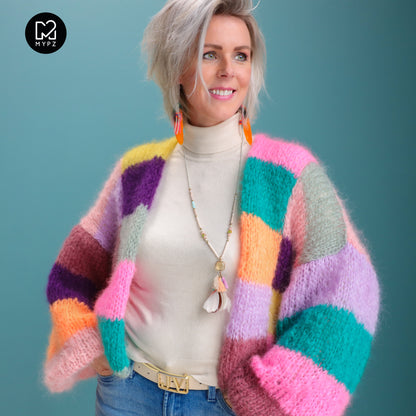 Knitting kit – MYPZ Short Light Mohair Cardigan Harper No10 (ENG-NL-DE)