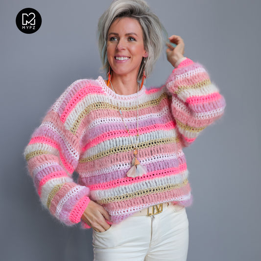 Crochet kit – MYPZ Chunky pullover Jasmin (ENG-NL-DE)