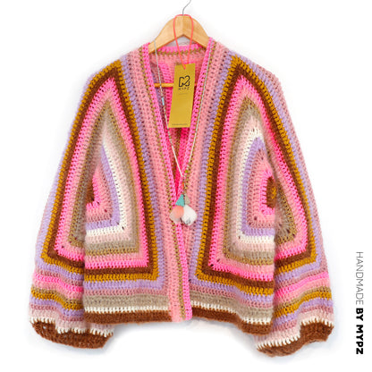 Crochet kit - MYPZ Hexagon Cardigan Moca Dreams (ENG-NL-DE)