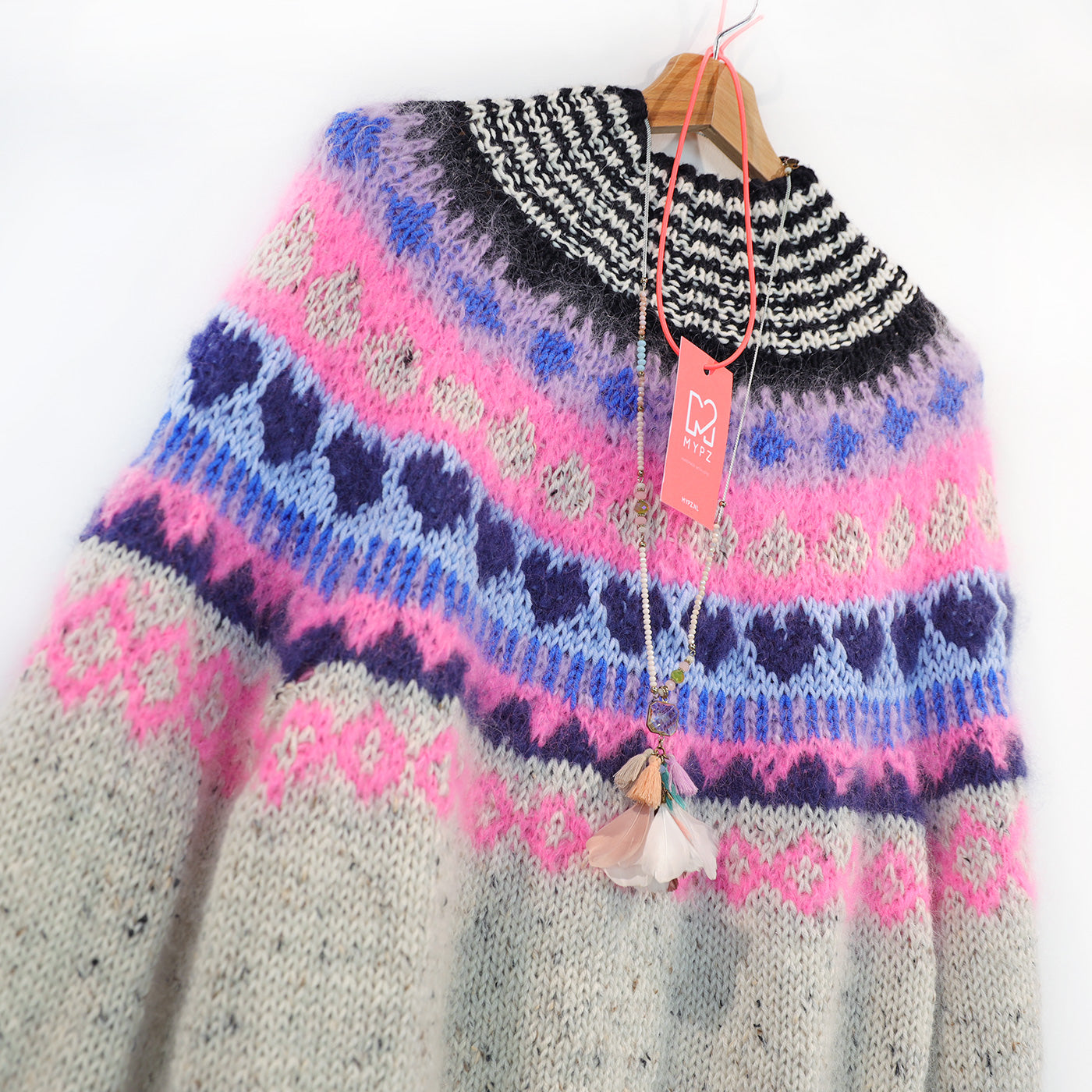 Knit pattern – MYPZ Nordic top-down sweater Blue Heart No6 (ENG-NL-DE)