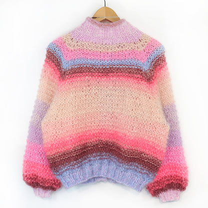 Knitting Kit – MYPZ top-down bomber cardigan Blush en Rouge No10 (ENG-NL-DE)