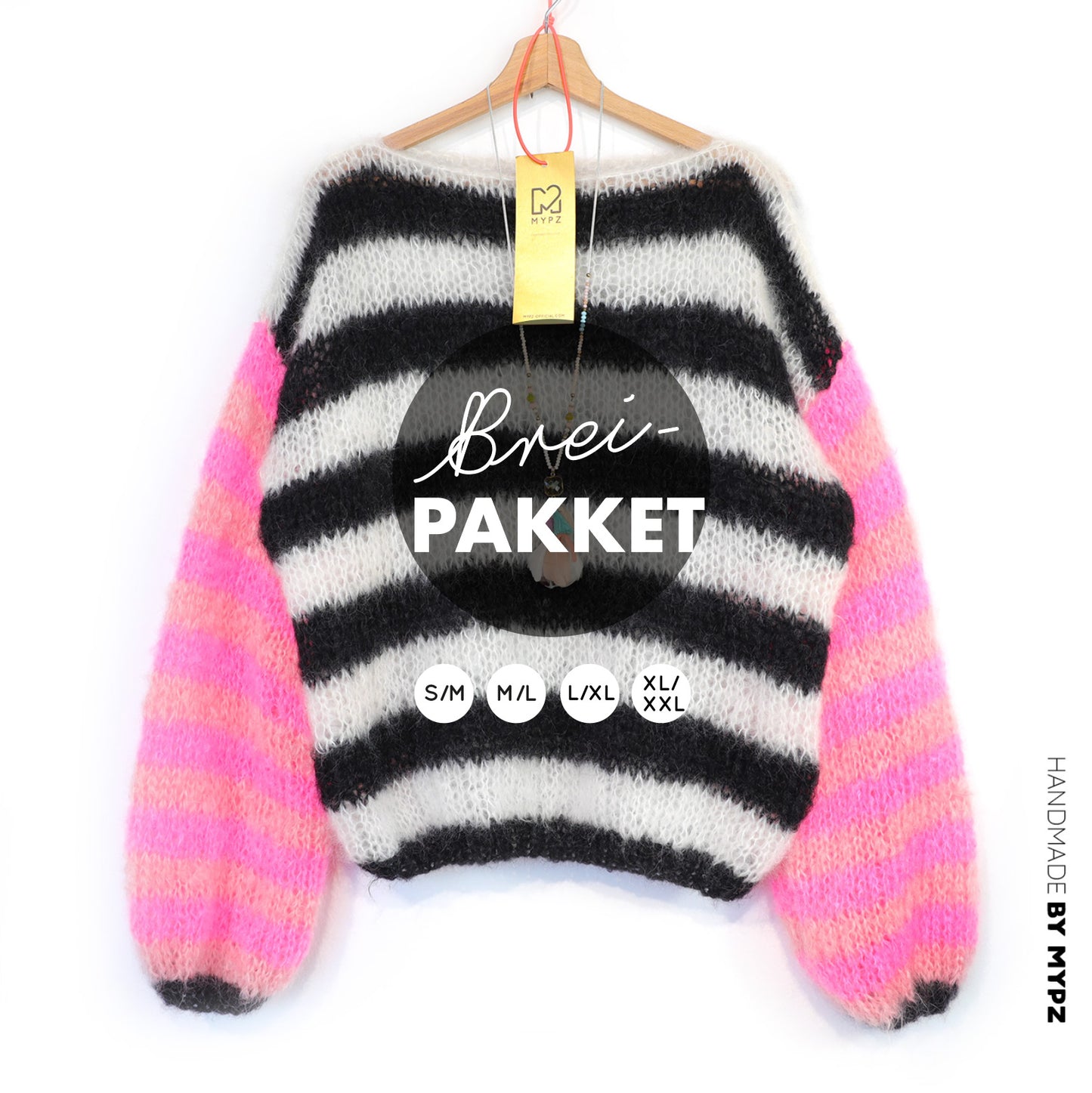 Knitting Kit – MYPZ Basic Light Mohair Pullover Melon-Candy no10 (ENG-NL-DE)