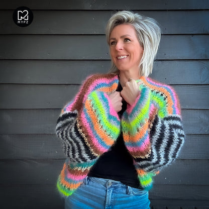 Knitting kit – MYPZ Light Mohair Cardigan Magic No10 (ENG-NL-DE)