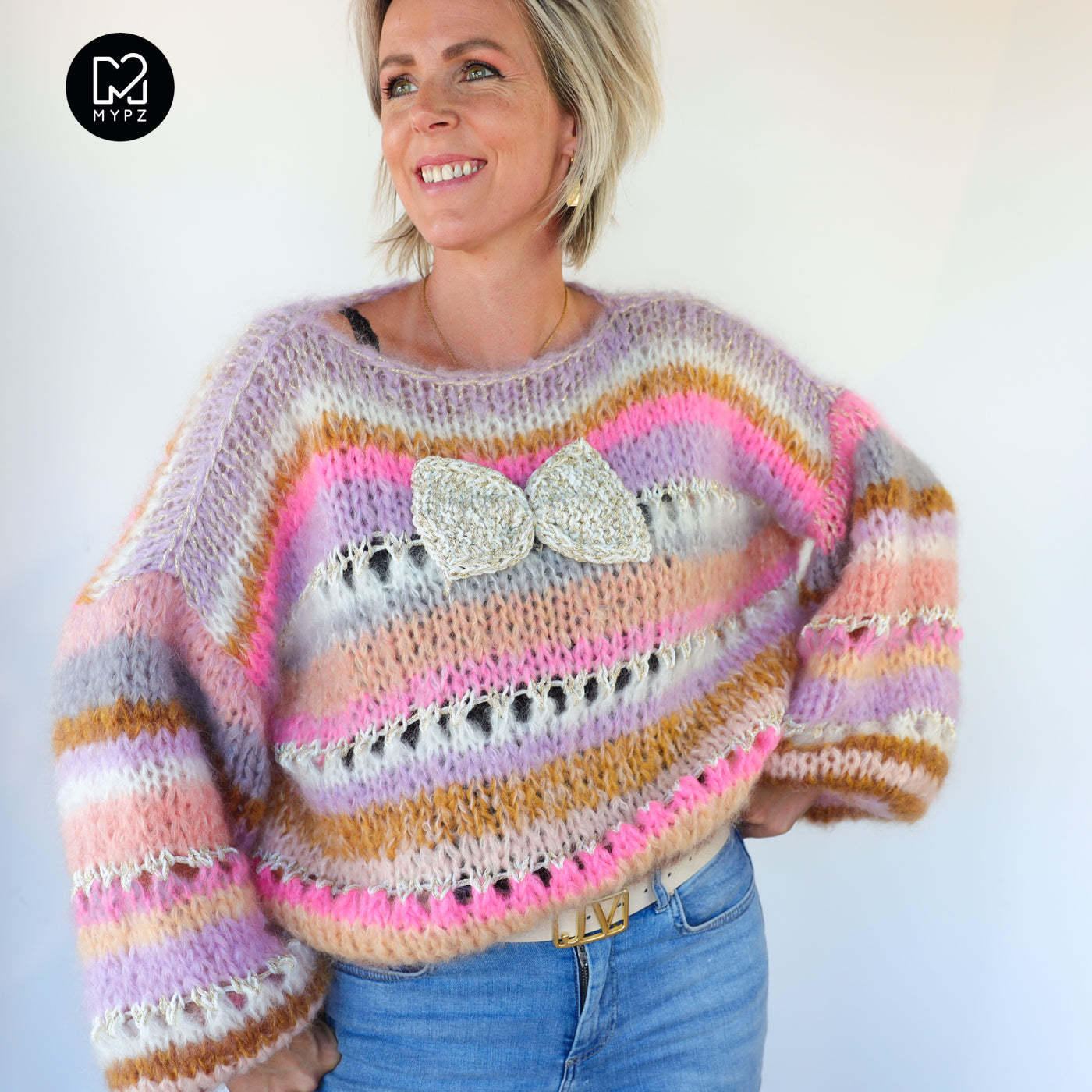 Knitting Kit – Chunky Mohair Pullover Bijoux No.12 (ENG-NL)