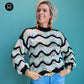 Wave Pullover Happy Black