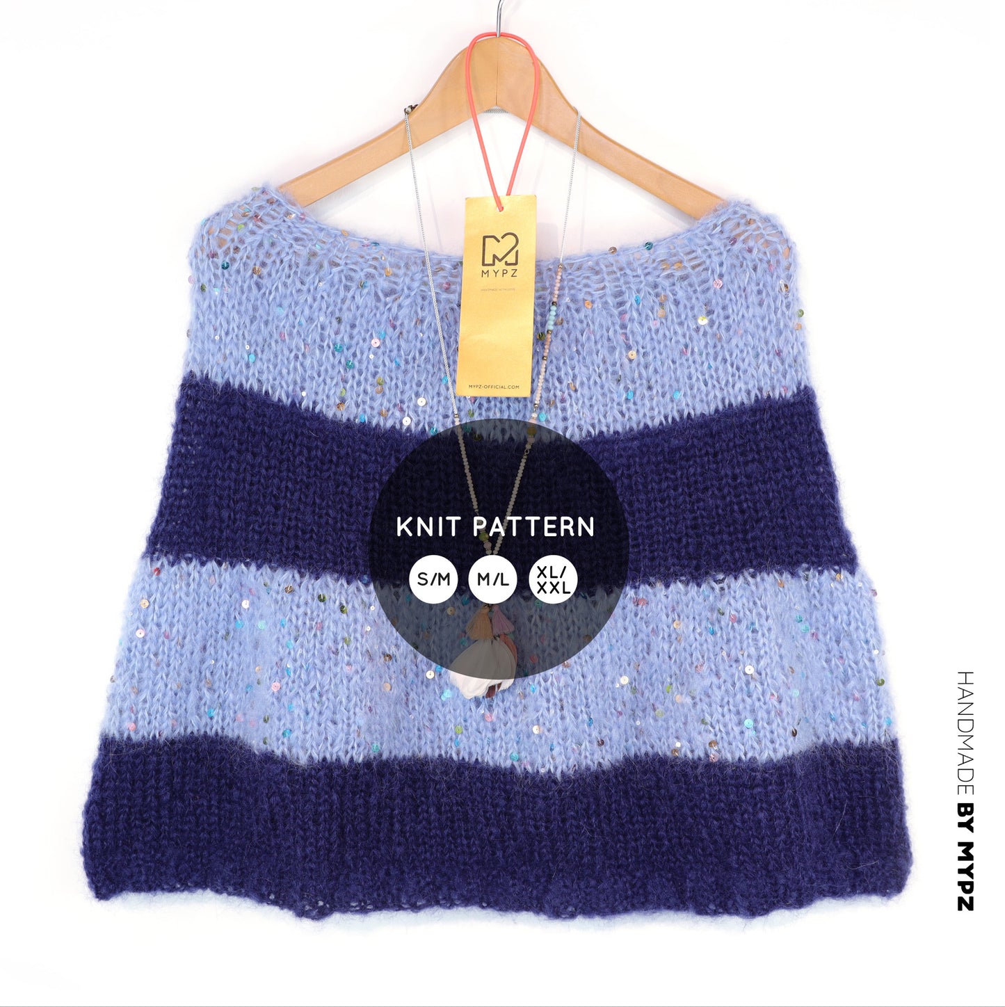 Knitting pattern – MYPZ Moonlight Sparkle Cape No8 (ENG-NL-DE)