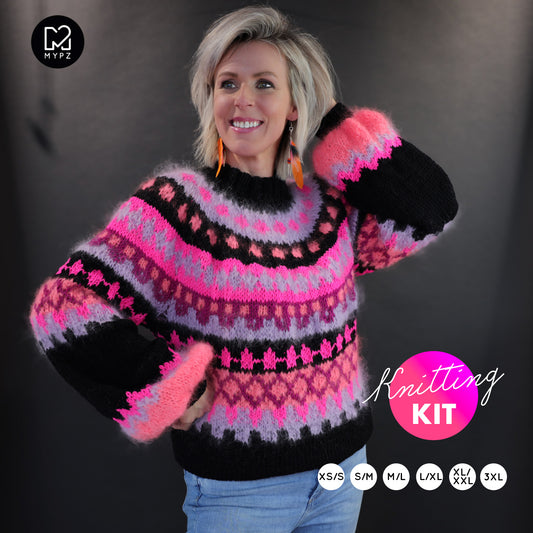 Knitting Kit – MYPZ top-down sweater Ziggy No6 (ENG-NL-DE)