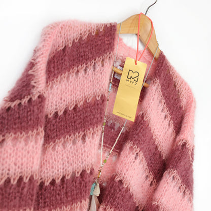 MYPZ Light Mohair Cardigan Rose Burgundy