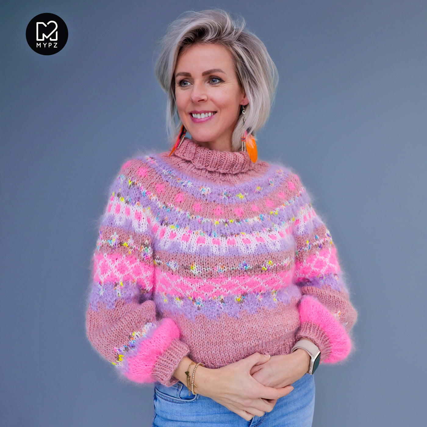 Knitting Kit – MYPZ Nordic top-down sweater Lovely No6 (ENG-NL)