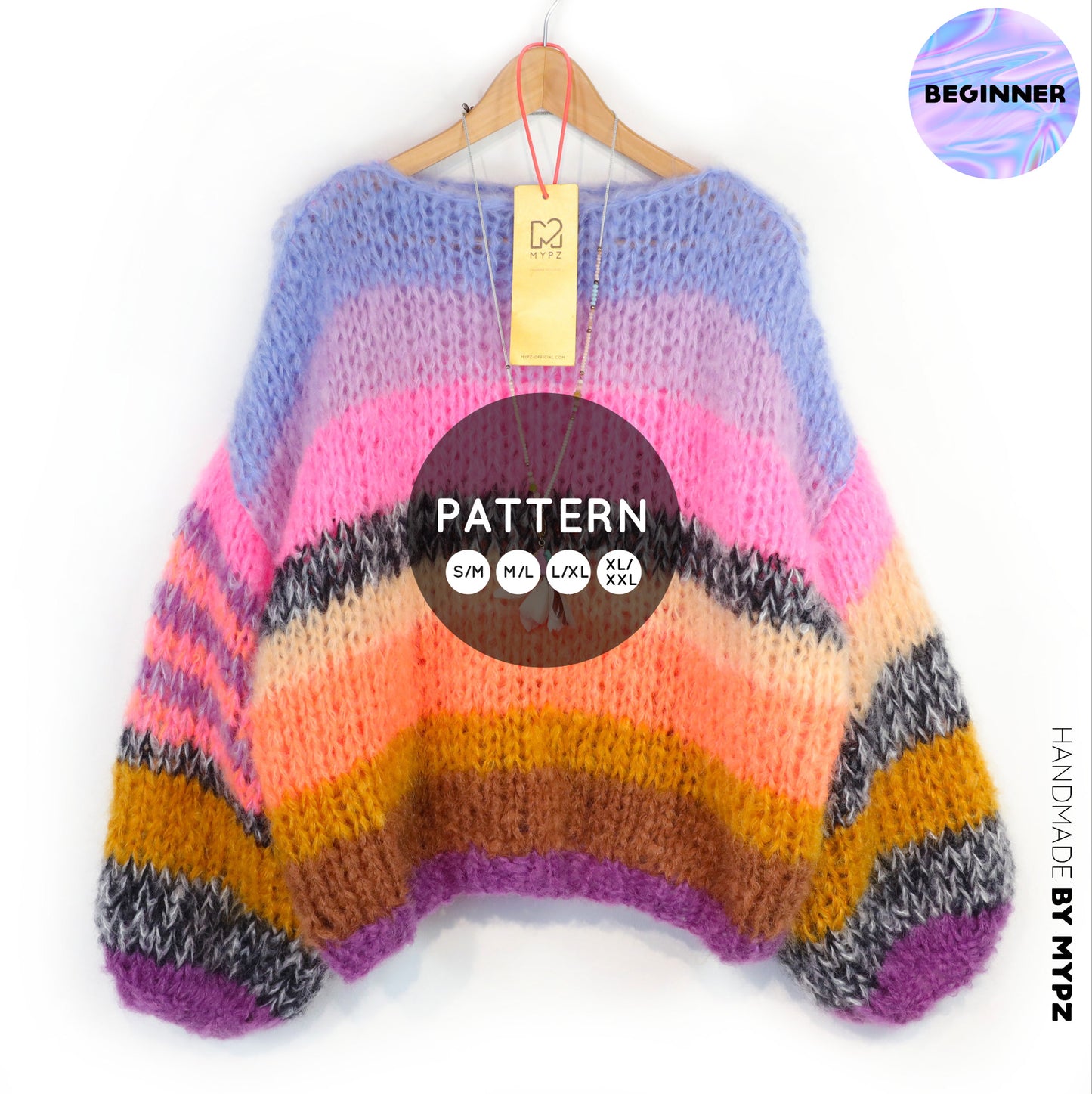 Knit pattern – MYPZ Basic Chunky Pullover Candy Heat No15 (ENG-NL-DE)