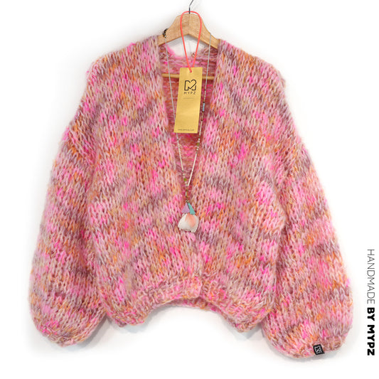 Knit Pattern – MYPZ Short Chunky Alpaca-Mohair Cardigan Pecan Dream No.15 (ENG-DE-NL-ES-FR-IT-DA-SV-NO)