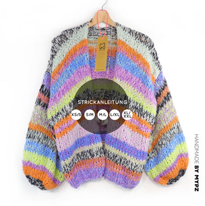Knitting Pattern – MYPZ Chunky Alpaca Cardigan Fluffy No.12 (ENG-NL-DE)