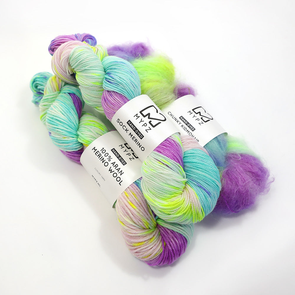 MYPZ Hand-dyed 100% Aran Merino Wool – Island