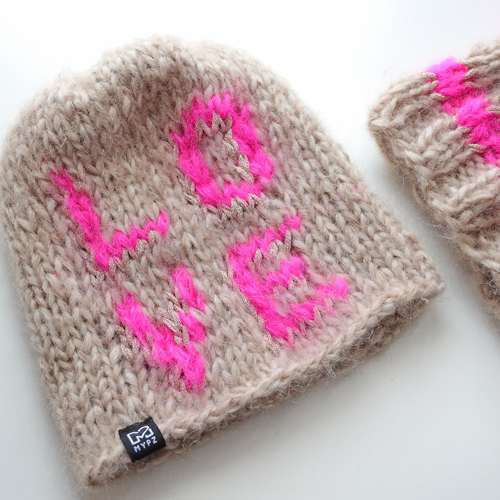 Knitting Kit – Chunky LOVE Beanie + snood (ENG-NL)