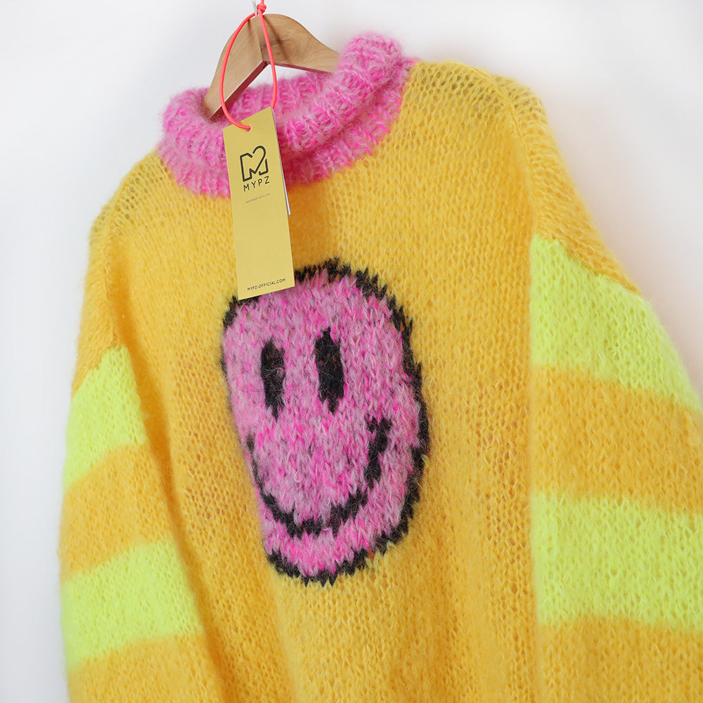 Knitting pattern - MYPZ Light Mohair Pullover Smiley Yellow No8 (ENG-NL)