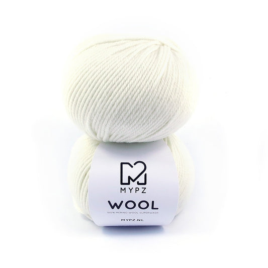 MYPZ 100% ARAN MERINO WOOL OFF WHITE