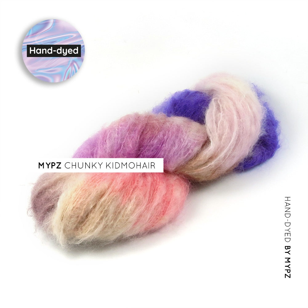 MYPZ Hand-dyed chunky kidmohair Purple Rain