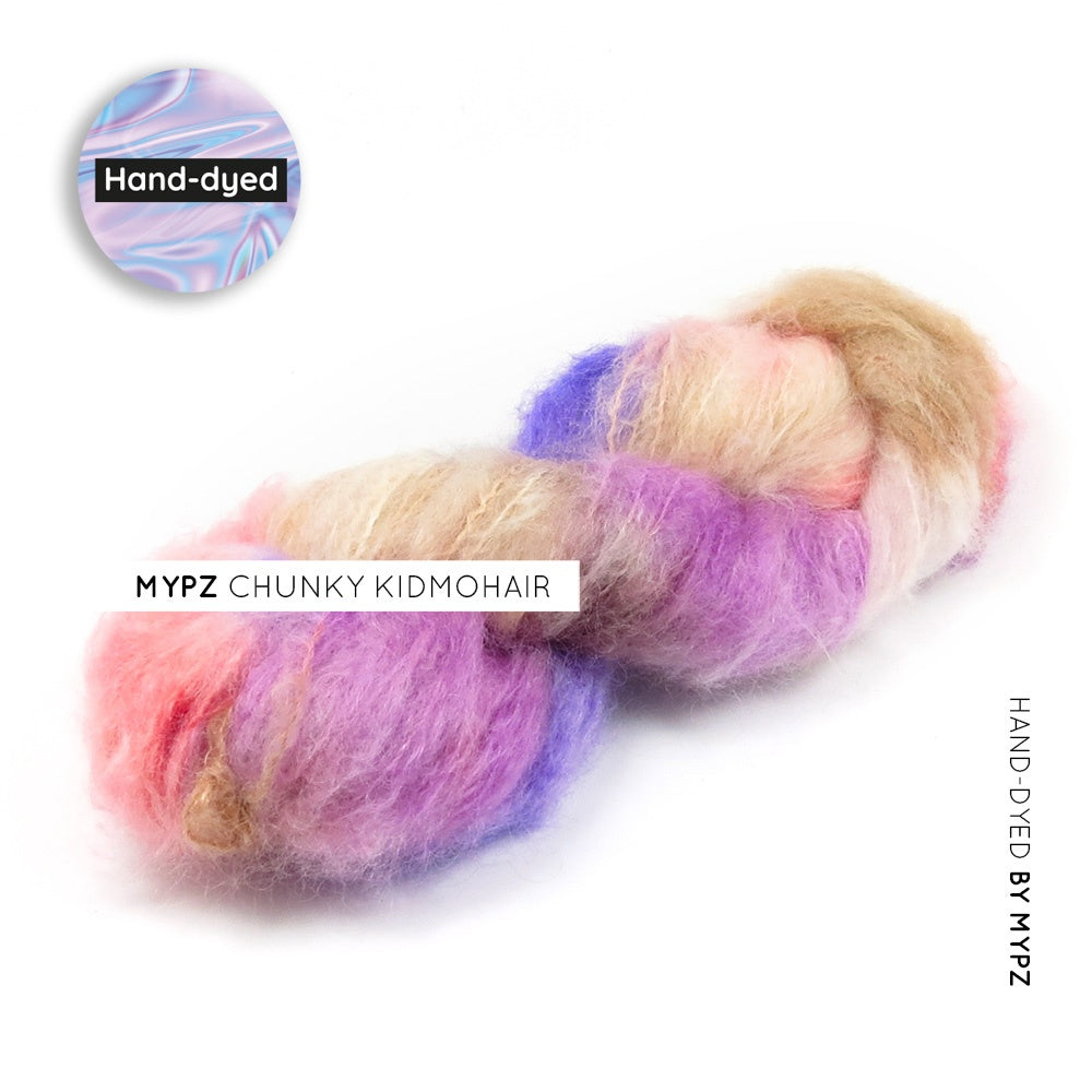 MYPZ Hand-dyed chunky kidmohair Purple Rain