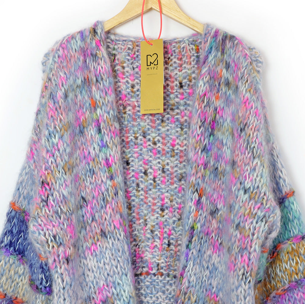 MYPZ Chunky Mohair-Wool Cardigan Vibrant