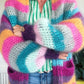 MYPZ colored mohair cardigan half long