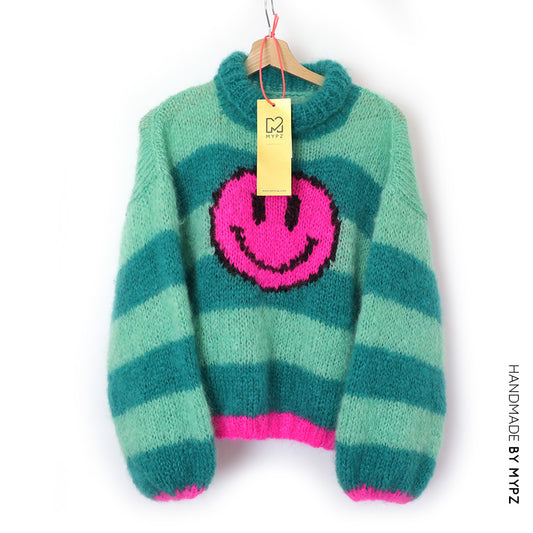 MYPZ Light mohair pullover Smiley Green