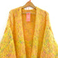 MYPZ knitting kit basic chunky mohair cardigan Yellow Pops no15