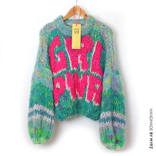 Chunky Mohair Pullover Girl Power!